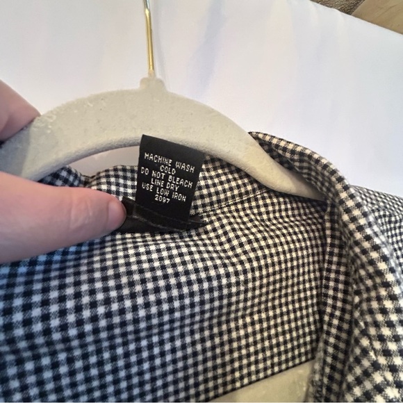 Rafaella Black White Check Sleeveless Button Front Blouse | Size 12 - Picture 6 of 8